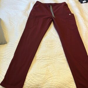 Figs Yola pants - Burgundy   Small Tall